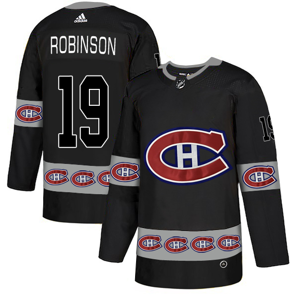 2018 NHL Men Montreal Canadiens #19 Robinson black jerseys->montreal canadiens->NHL Jersey